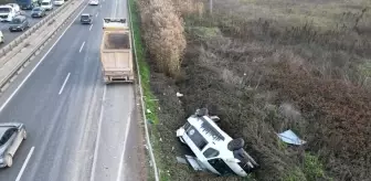 Bursa'da tırın çarptığı karavanın sürücüsü ağır yaralandı