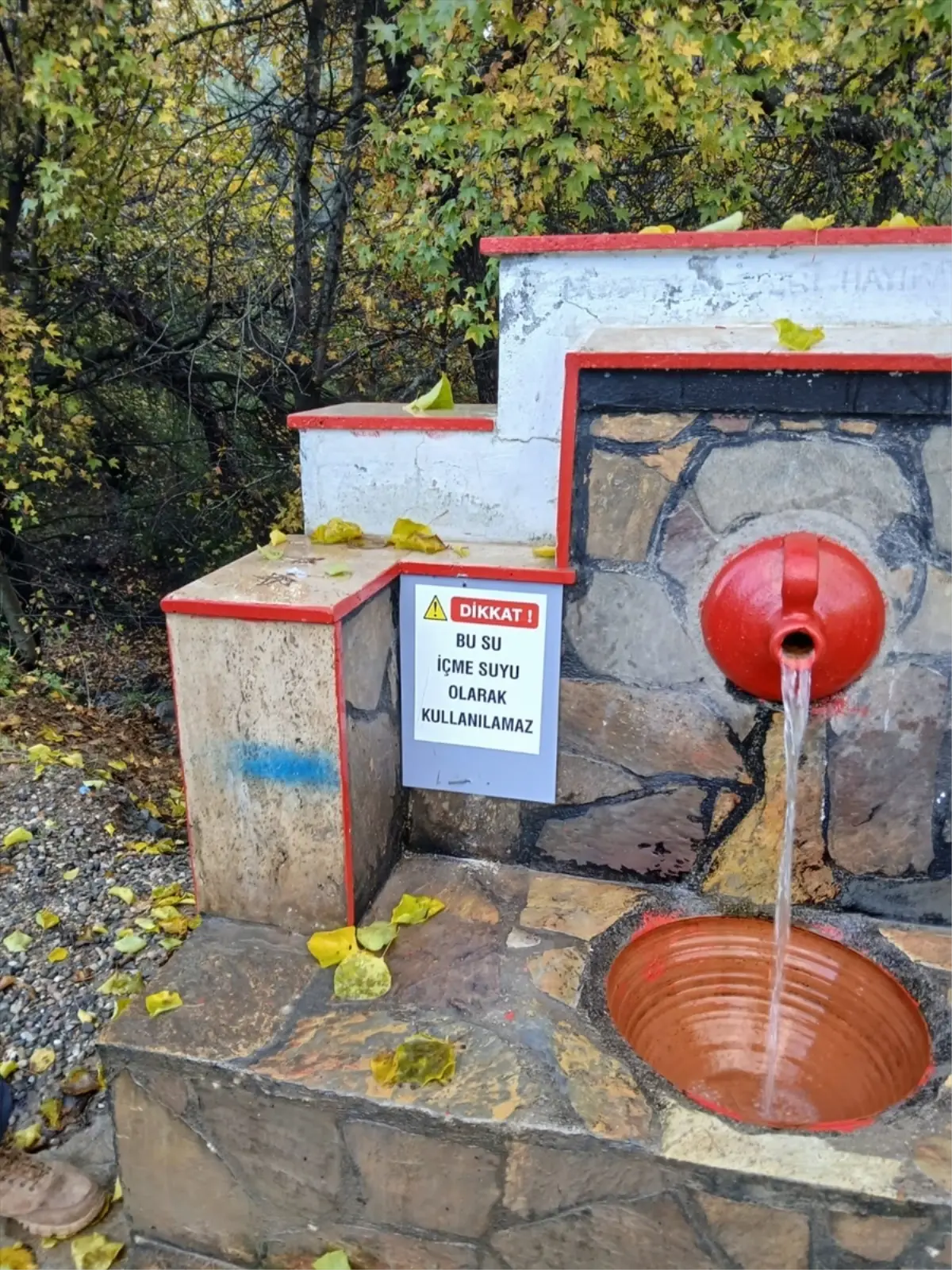 Datça'da beş çeşmeye 'içilemez' uyarısı