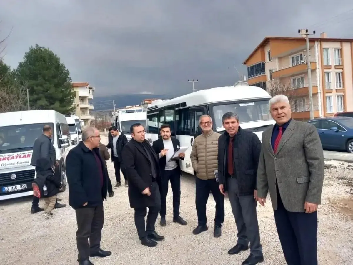 Dinar'da öğrenci servis araçlarına yönelik denetim