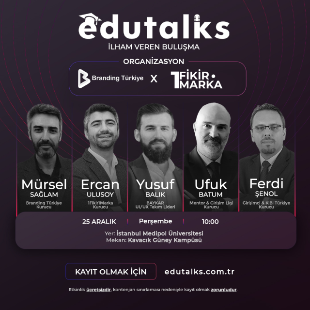 EduTalks etkinliği 25 Aralık'ta İstanbul Medipol Üniversitesi'nde