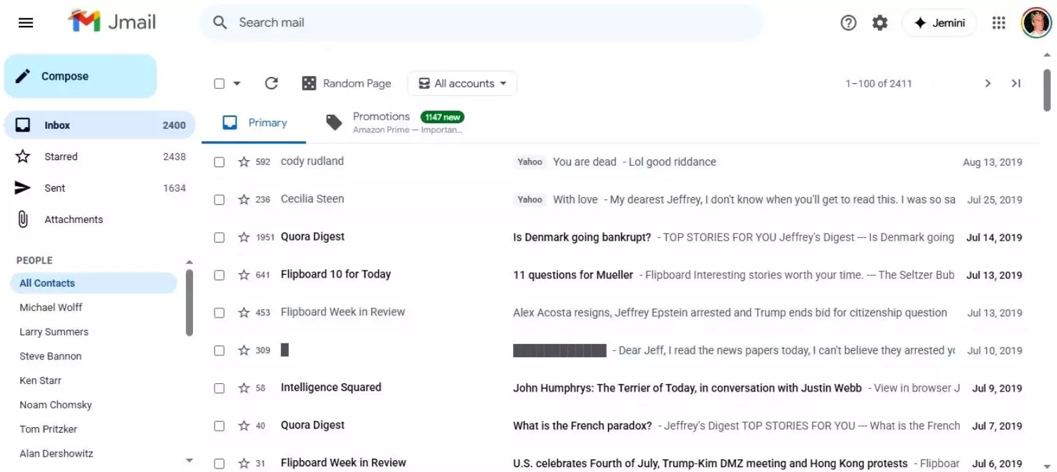 Epstein'e ait e-posta yazışmaları dijital arayüzle erişime açıldı