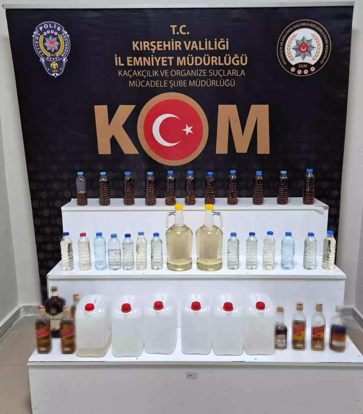 Kırşehir'de kaçak alkol operasyonu
