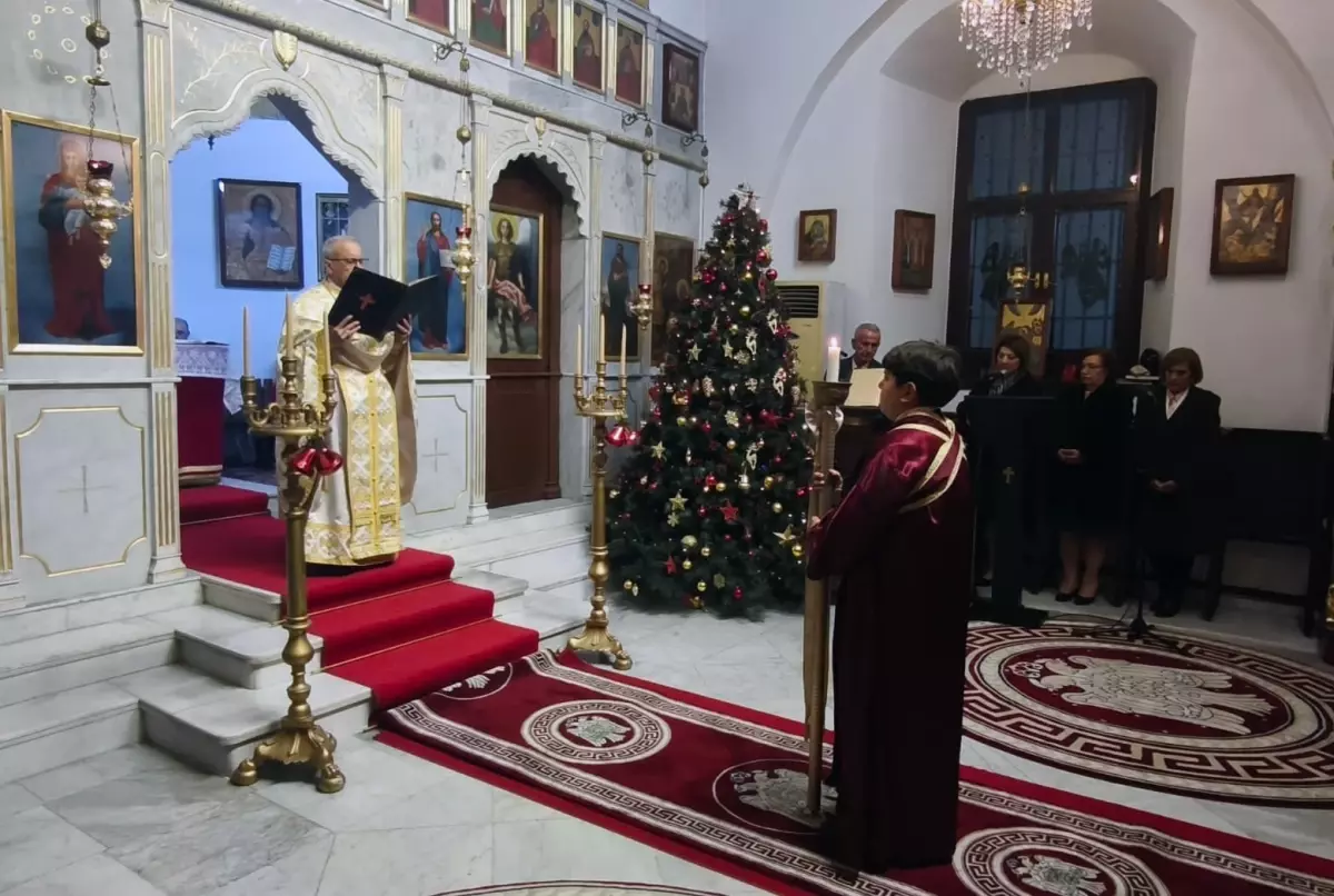 Mersin'de Ortodoks Kilisesi'nde Noel ayini yapıldı