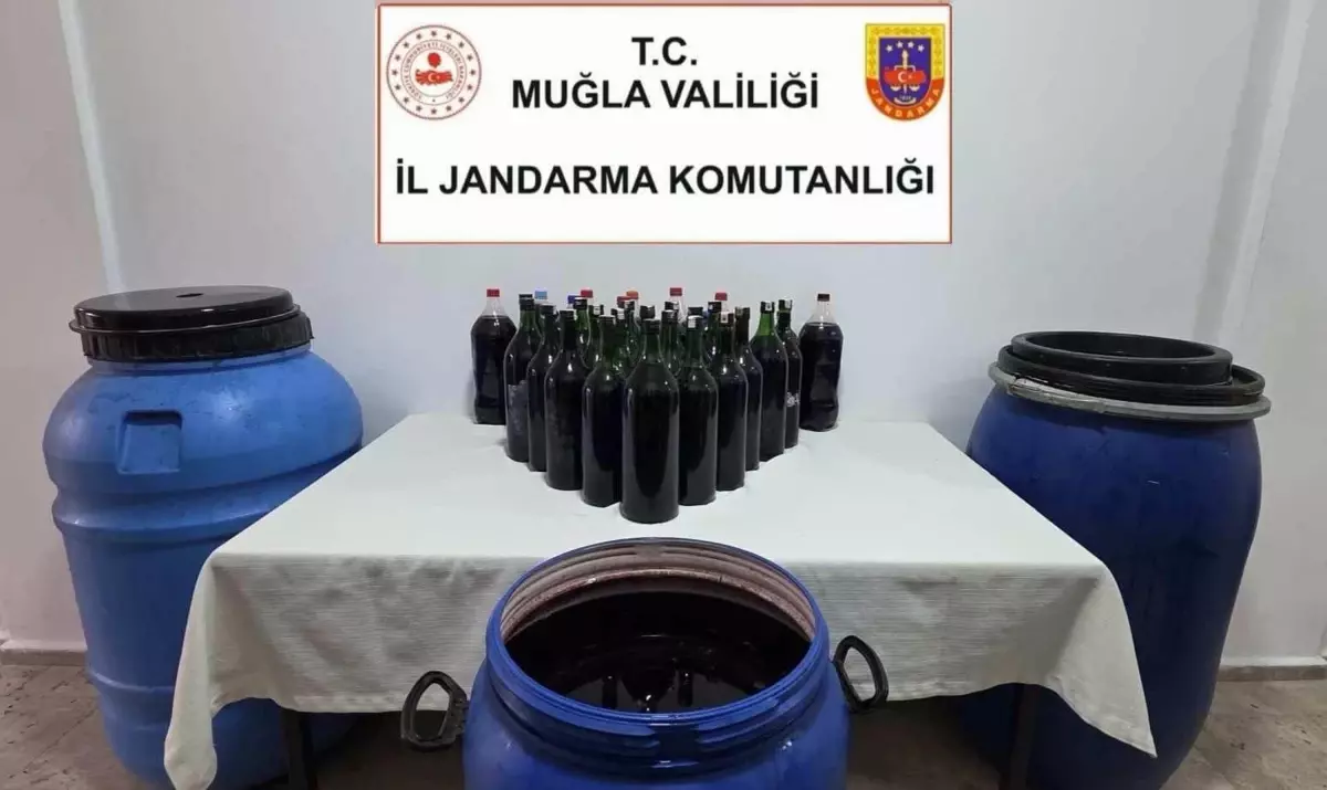 Muğla'da 1 ton sahte içki yakalandı