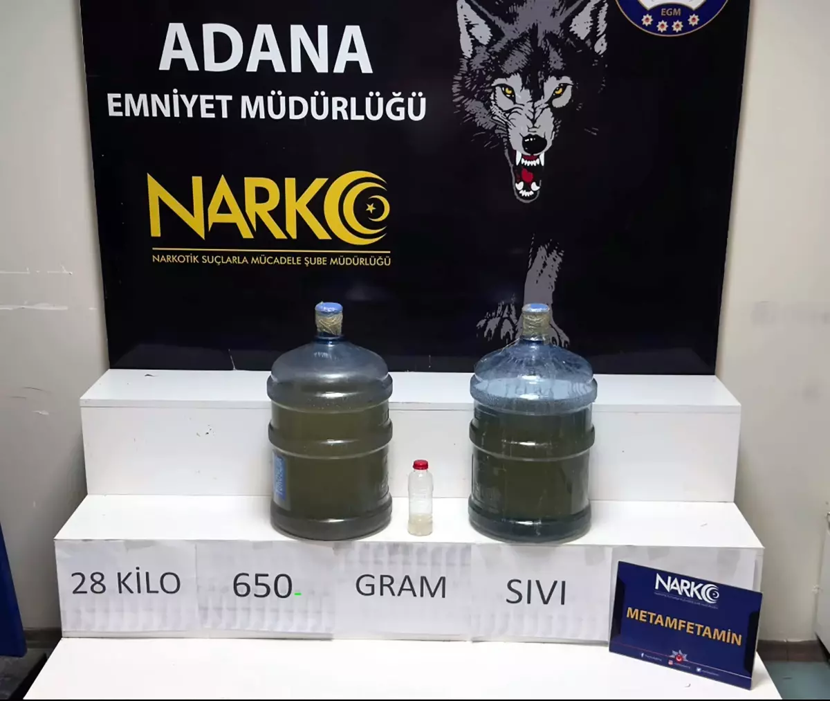 Adana'da 28 kilo metamfetamin ele geçirildi