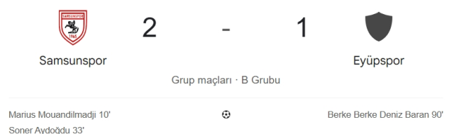 Samsunspor Eyüpspor maçı kaç kaç? MAÇ SONUCU! Samsunspor Eyüpspor golleri kim attı, canlı maç anlatımı!