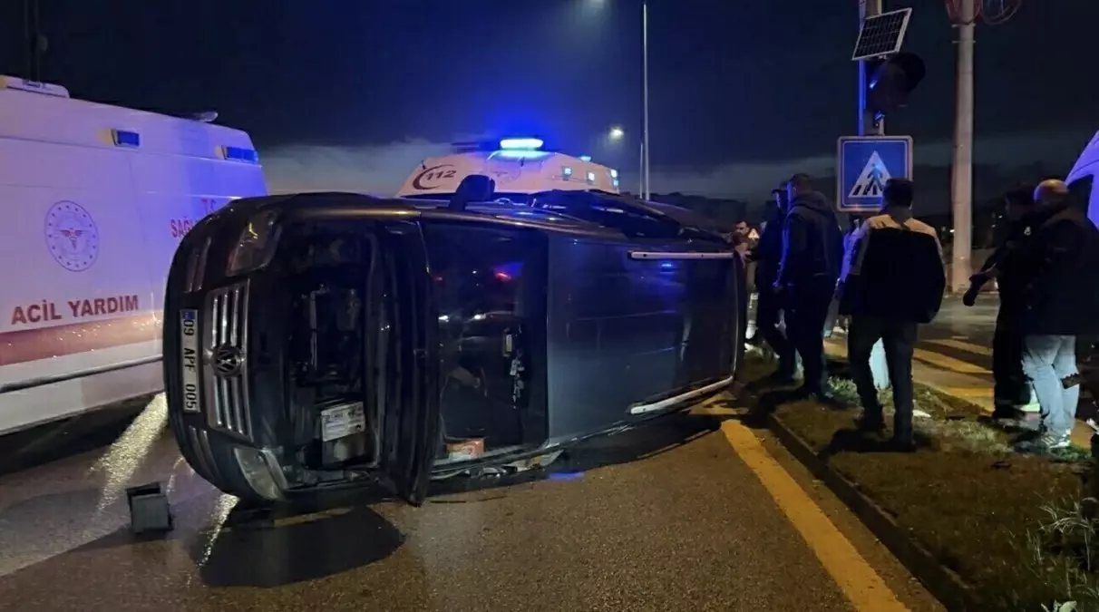 Aydın'da iki otomobil çarpıştı: 6 yaralı