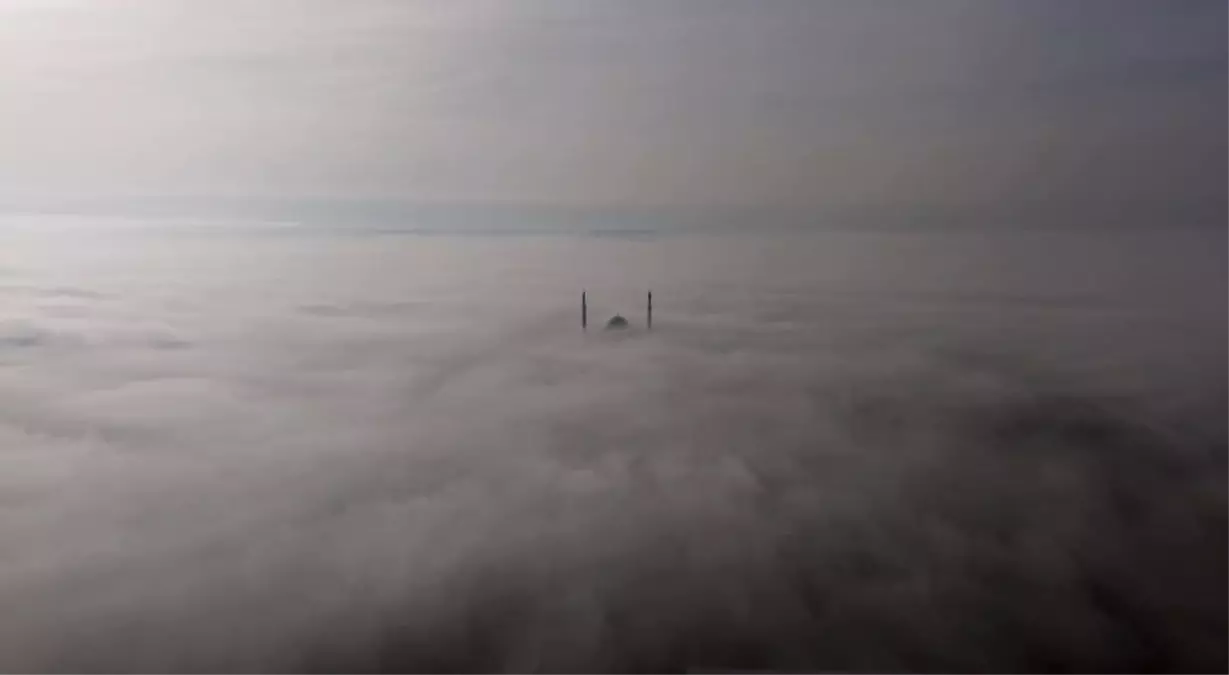 Batman'da yoğun sis; manzara dronla görüntülendi