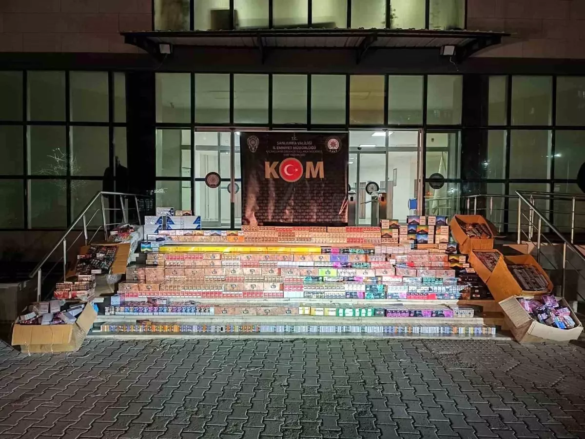 Şanlıurfa'da kaçak sigara operasyonu: 3 gözaltı