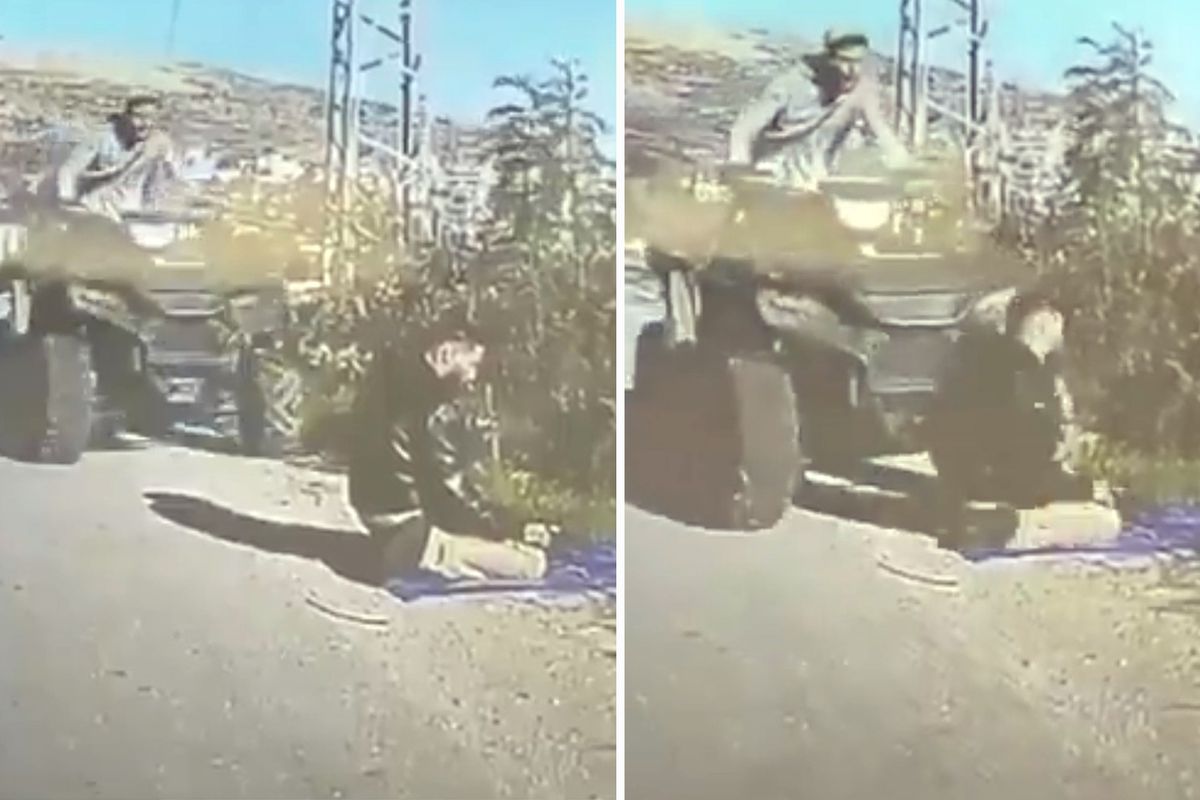 Yol kenarında namaz kılan Filistinliye aracıyla çarptı