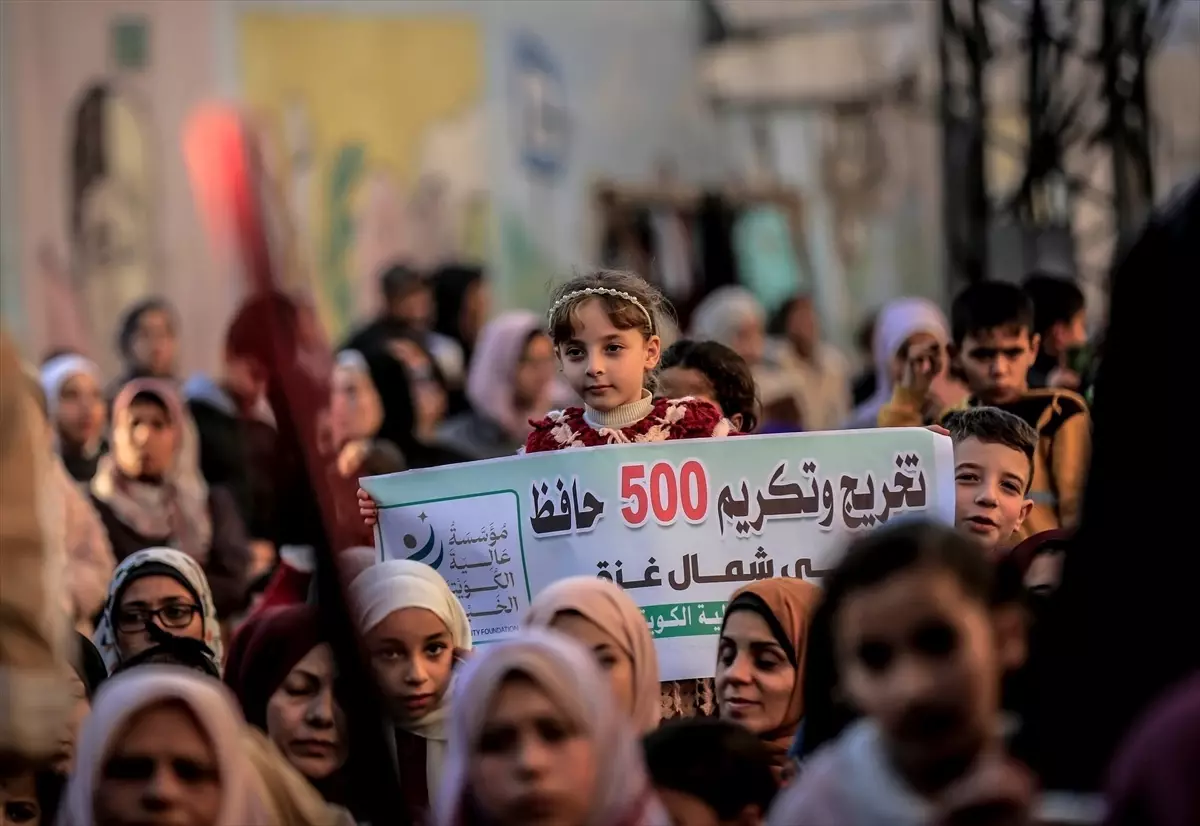 Gazze Şeridi'nde 500 hafız için icazet töreni düzenlendi