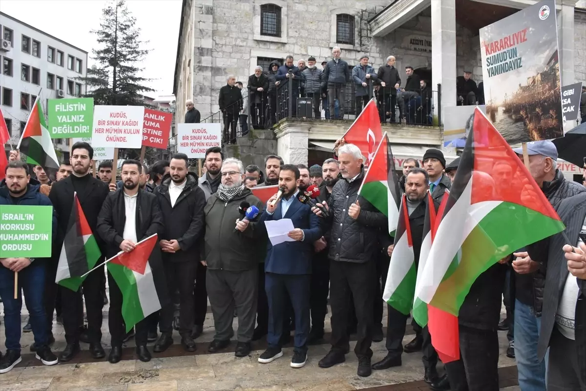 Karadeniz'de TÜGVA'dan 1 Ocak'ta düzenlenecek Filistin eylemi için destek çağrısı