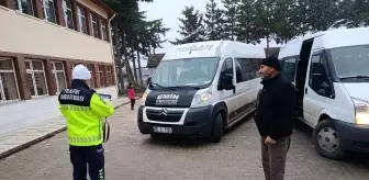 Merzifon'da okul servisleri denetlendi