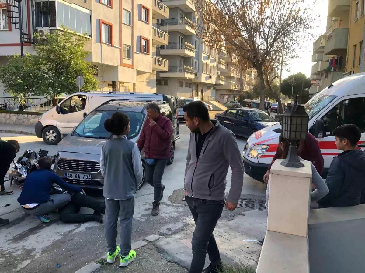 Milas'ta ticari araç ile çarpışan motosiklet sürücüsü yaralandı