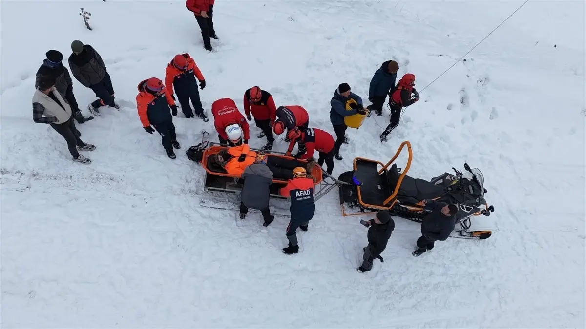 Ordu'da kayak merkezinde telesiyejde kurtarma tatbikatı yapıldı