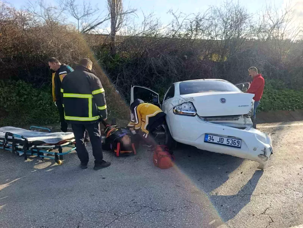 Pınarhisar'da trafik kazası: 2 yaralı