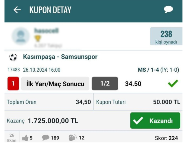 Shocking slip in the match the country is talking about! Invested 50,000 TL, the money won is mind-blowing