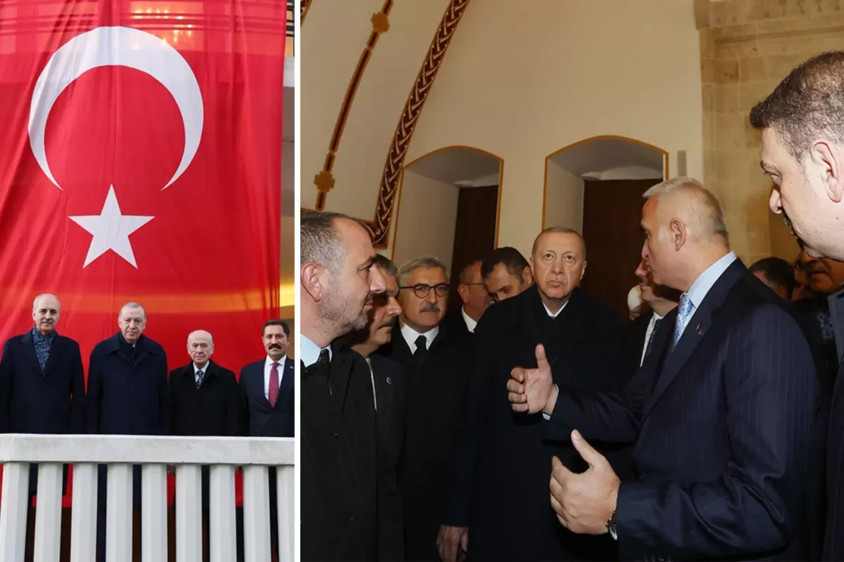 Erdoğan ve Bahçeli'den Hatay'da tarihi Meclis binası ve Habib-i Neccar Camii'ne ziyaret