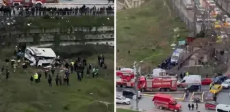 Esenyurt'ta kadın işçileri taşıyan otobüs devrildi: 4 ölü, 3'ü ağır 7 yaralı
