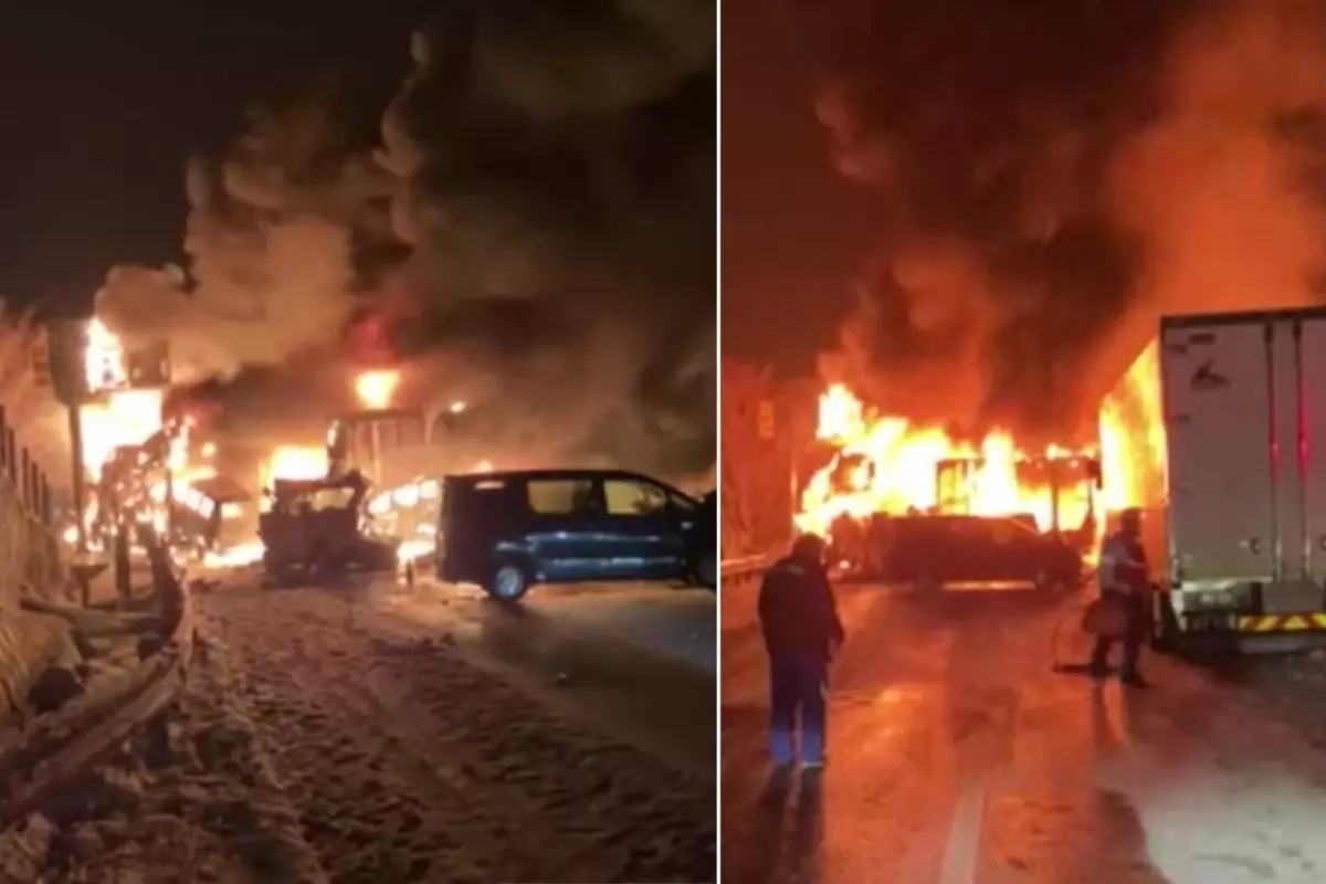 Japonya'da 50 araçlık zincirleme kaza! Ortalık savaş alanına döndü, ölü ve yaralılar var