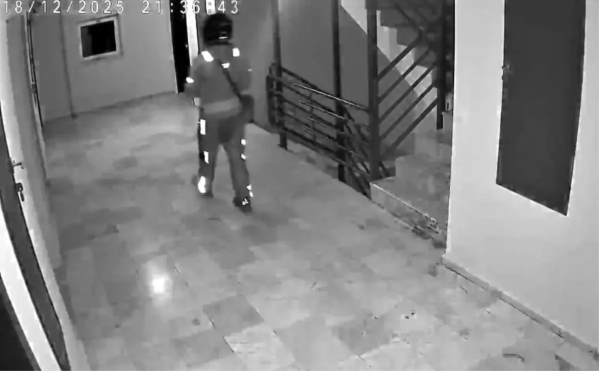 Kurye sipariş getirdiği binaya tuvaletini yaptı