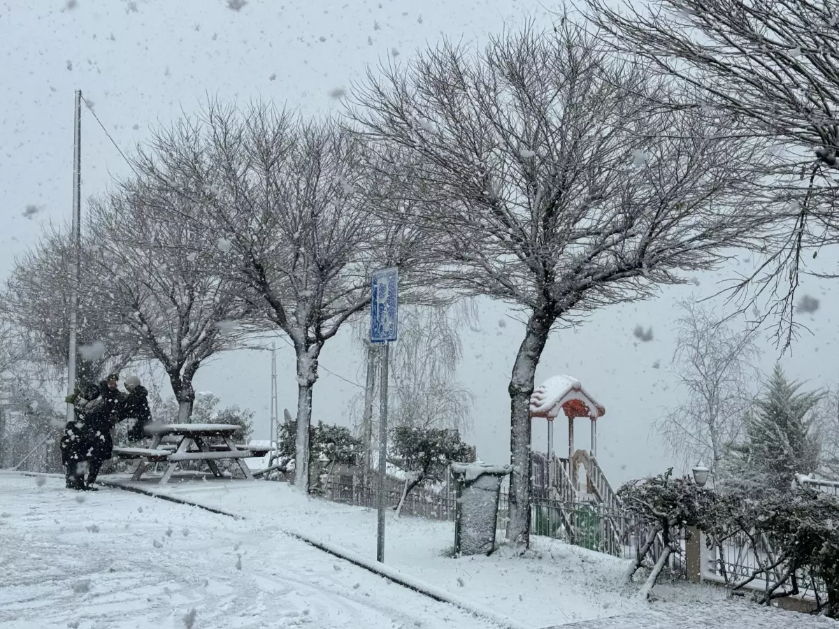 Ordu'nun seyir terası Boztepe beyaza büründü