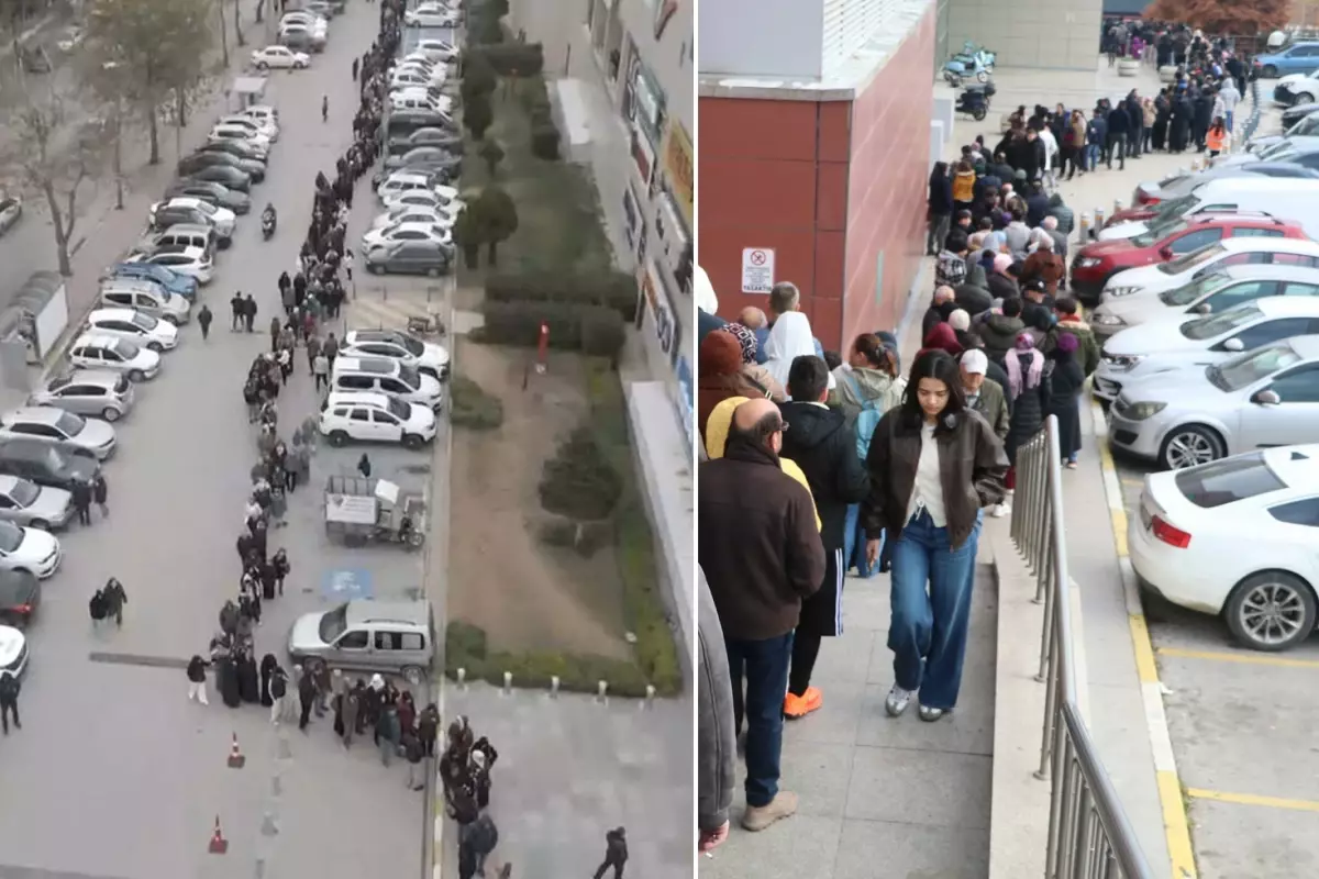 2 üründe indirim haberini alan oraya koştu! 9 saat boyunca kuyrukta beklediler