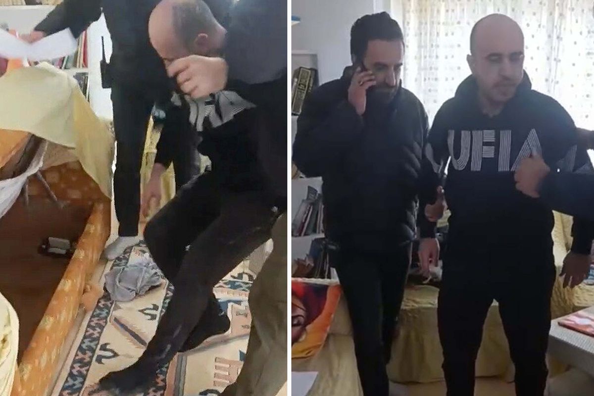 Aydın'da firari hükümlü, kanepenin altında saklanırken yakalandı