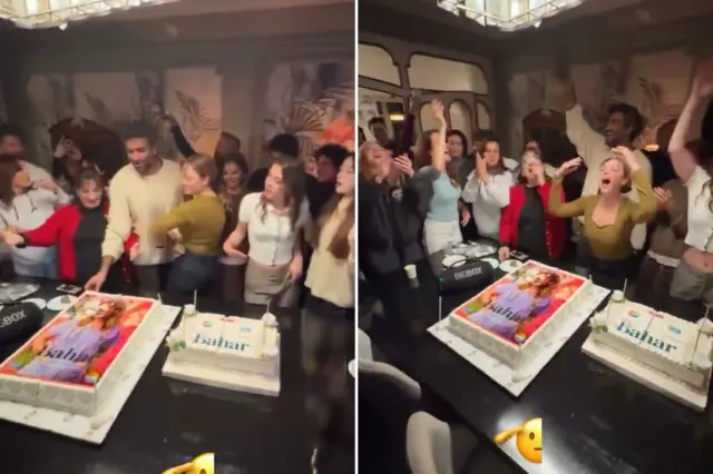 The Bahar series is concluding this evening! The team cut a farewell cake on the last set day