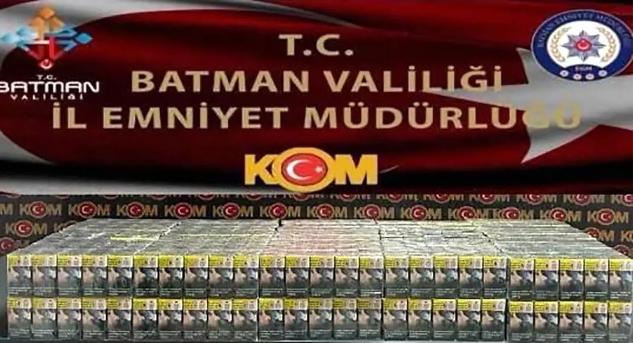 Batman'da uygulama noktasında kaçak sigara ele geçirildi