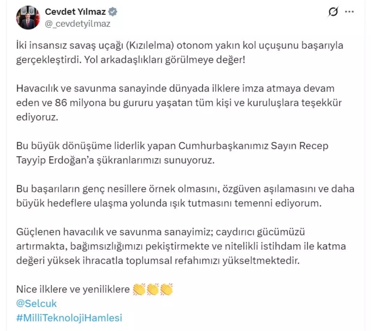 Türkiye'nin İki İnsansız Savaş Uçağından Başarılı Uçuş