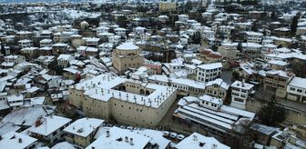 Karabük'teki kış manzaraları havadan görüntülendi
