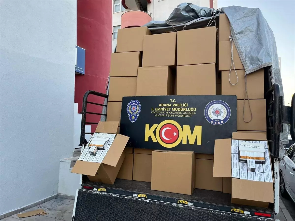 Adana'da 11 milyon 650 bin makaron ele geçirildi