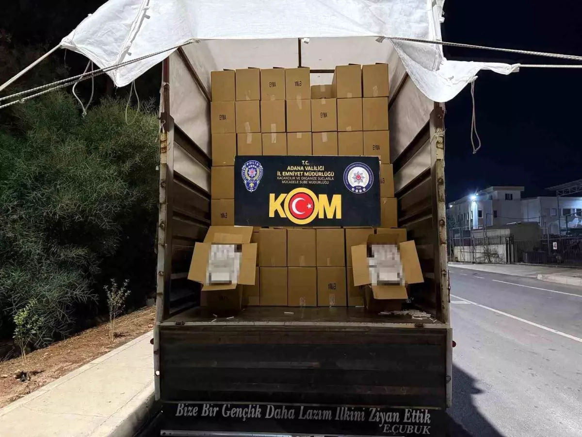 Adana'da 7 milyon 820 bin TL'lik makaron ele geçirildi: 4 tutuklama