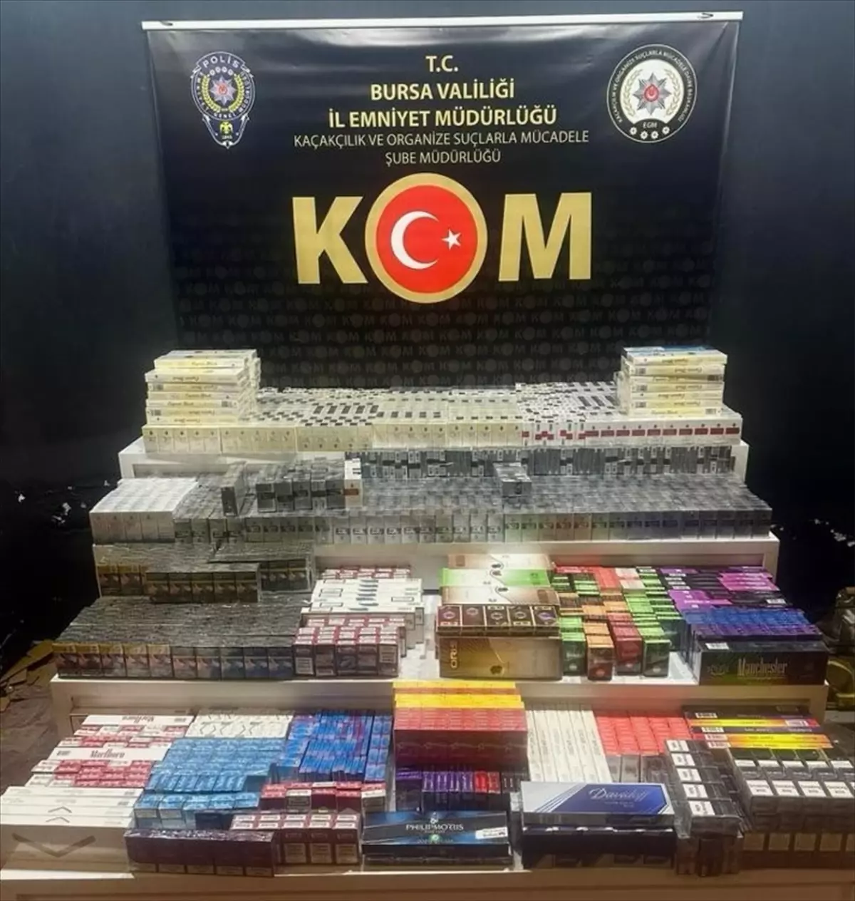 Bursa'da sigara kaçakçılığı operasyonunda 2 şüpheli yakalandı