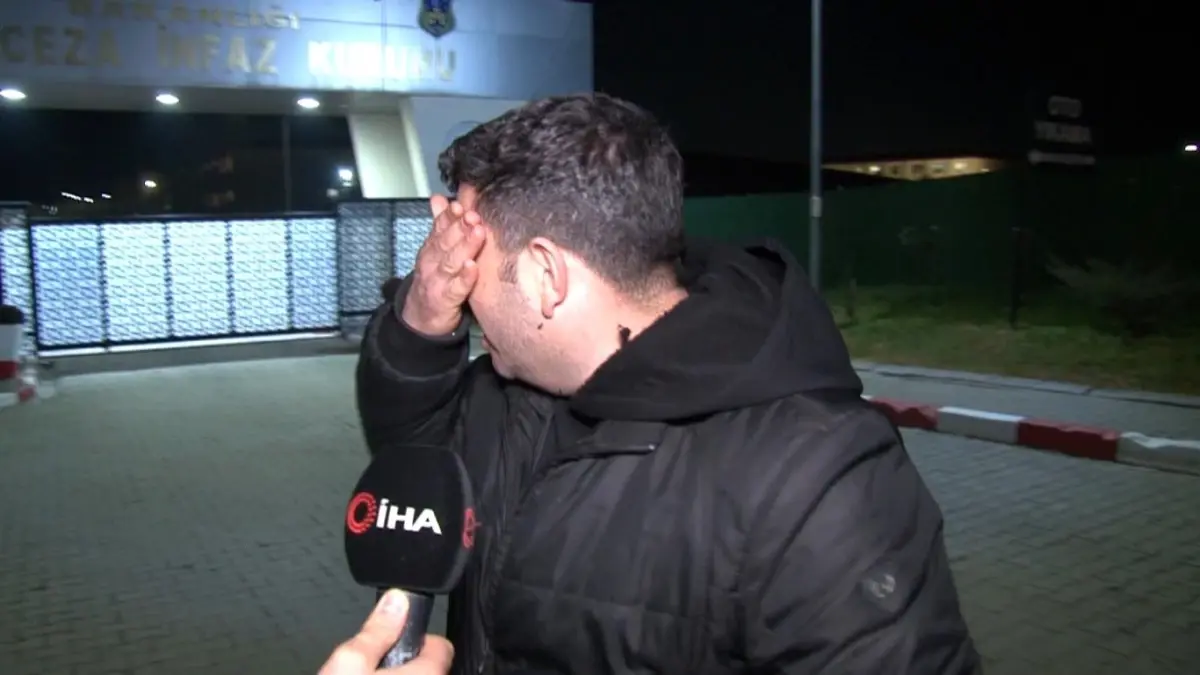 Edirne'de 12 yıl sonra tahliye olan mahkûm mutluluk gözyaşları döktü