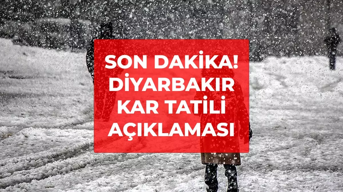 Diyarbakır okullar tatil mi? 31 Aralık Diyarbakır'da yarın okullar tatil mi, Diyarbakır Valiliği kar tatil...