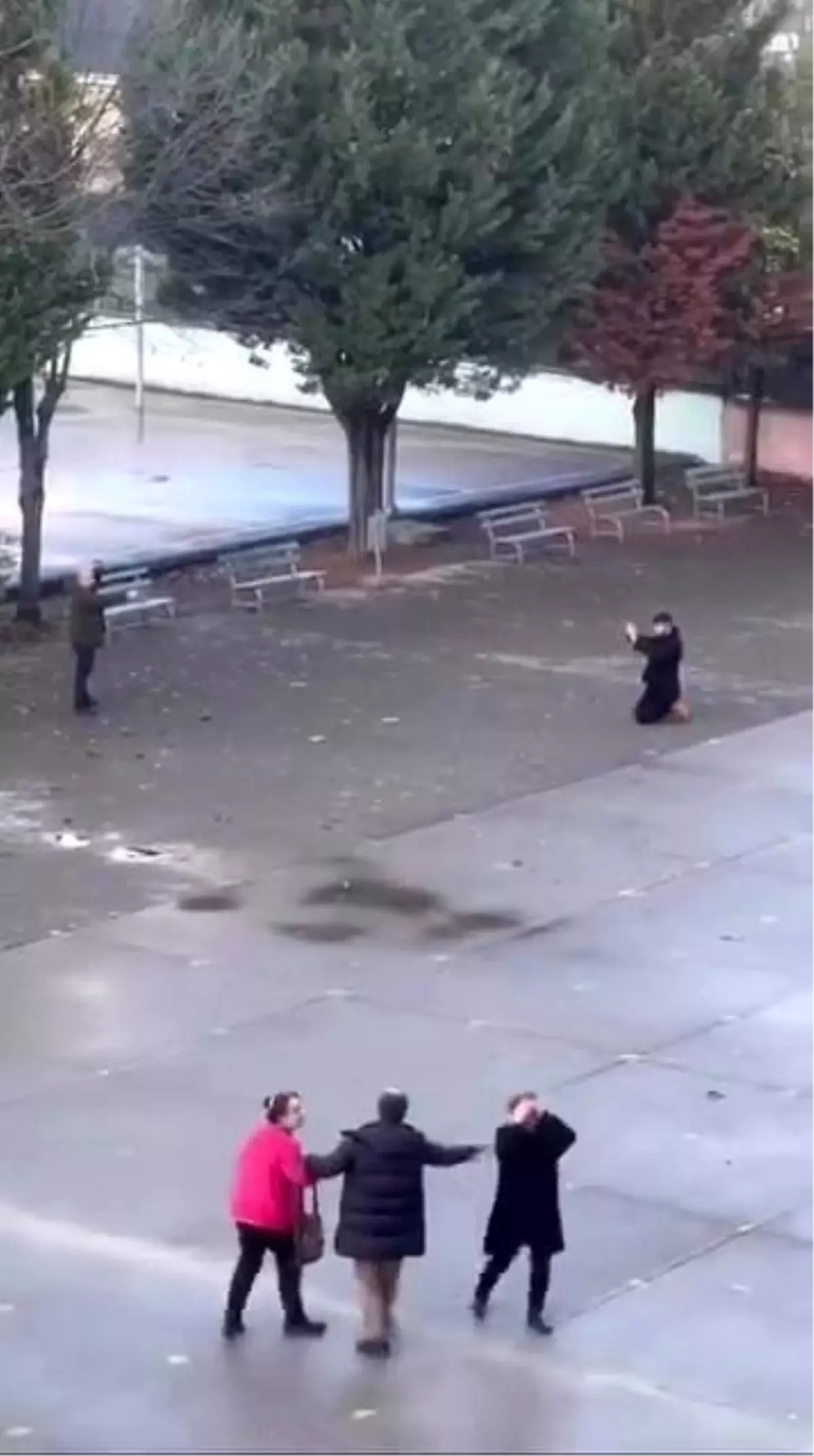 Okul bahçesindeki rehine krizinde baba serbest bırakıldı, şantajcı tutuklandı