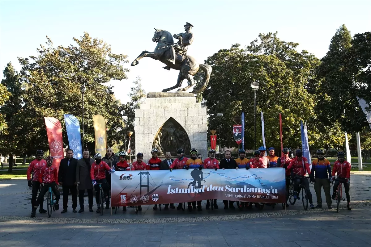 Sarıkamış şehitlerini anmak için İstanbul'dan yola çıkan bisikletliler Samsun'da