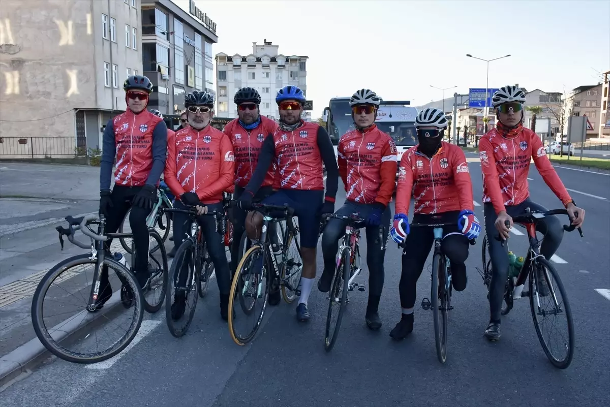 Sarıkamış şehitlerini anmak için İstanbul'dan yola çıkan bisikletliler Giresun'da