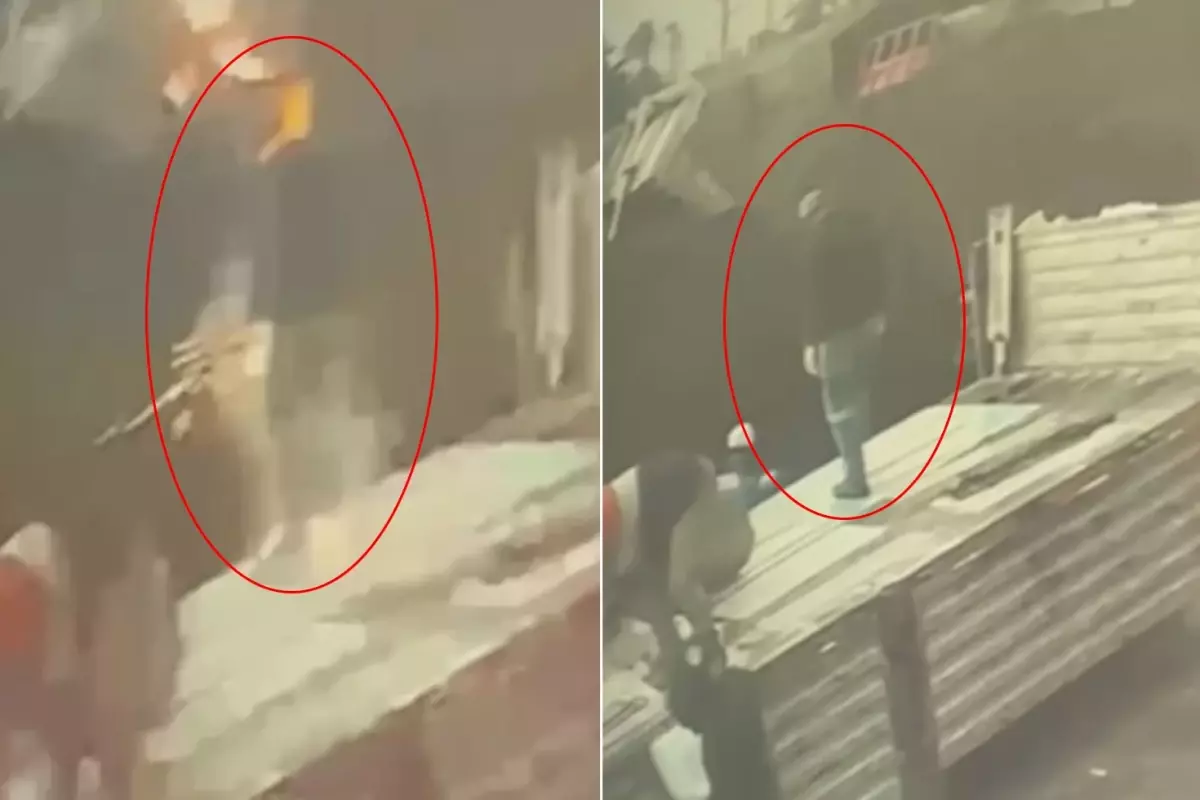 Tırdan yük indiren işçiye yıldırım çarptı! Dehşet anları kamerada