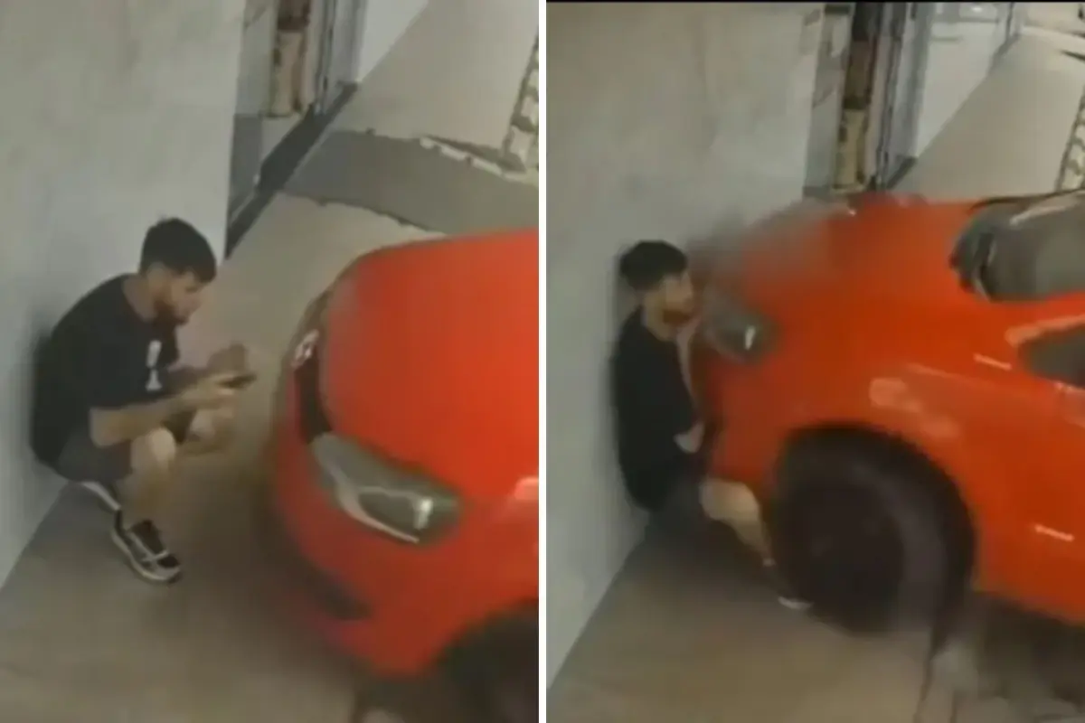 Yanlış pedal ölümle burun buruna getirdi: O anlar kamerada