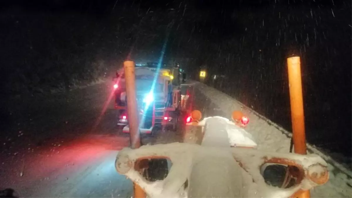 Antalya-Konya karayolunda kar yağışı başladı