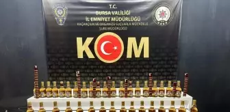 Bursa'da bir miktar sahte alkollü içkinin ele geçirildiği denetimlerde 2 zanlı yakalandı
