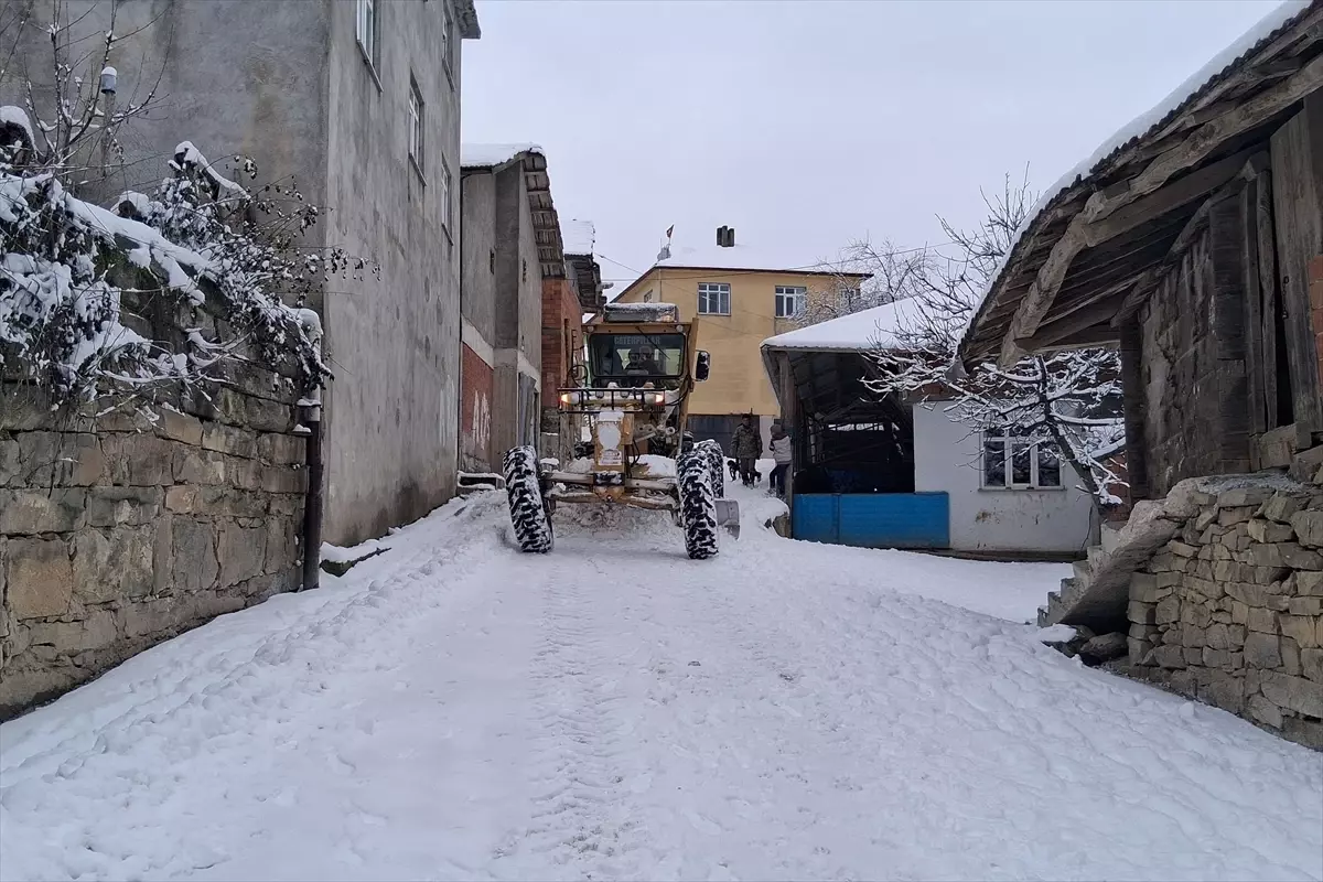 Havza'da karla mücadele sürüyor