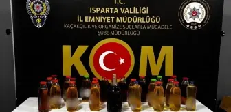 Isparta'da 44 litre sahte ve kaçak içi ele geçirildi