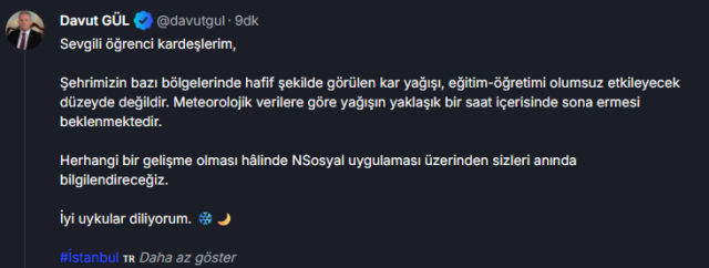 istanbul valisi davut gul den okullar tatil 19409445 1226 m