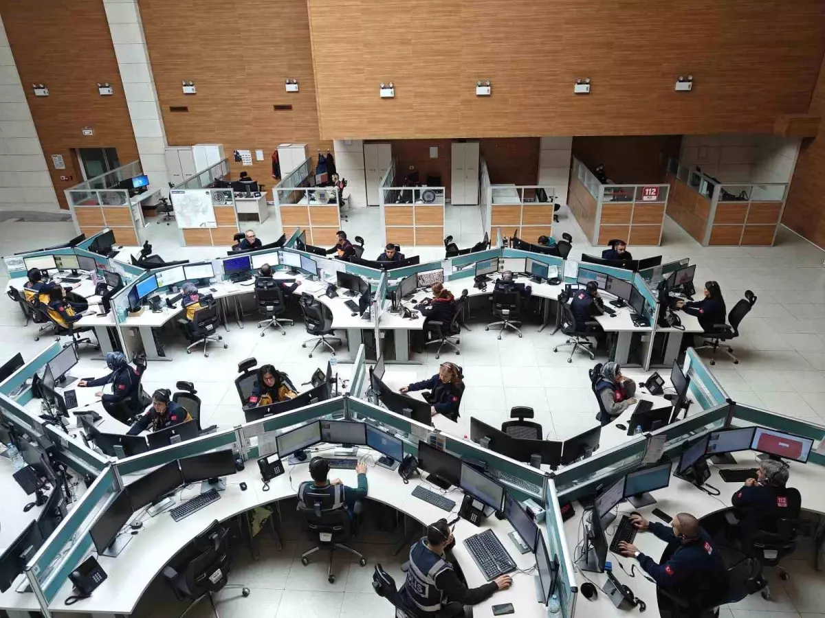 Kayseri 112 Acil Çağrı Merkezi 2025'te 1 milyon 500 bin çağrıyı cevapladı