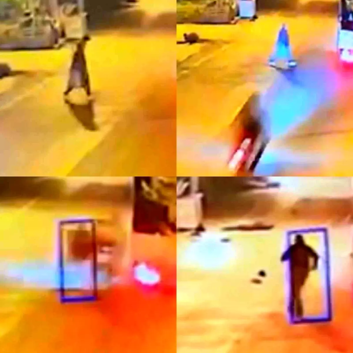 Kaza anı kamerada: Motosikletlinin çarptığı yaya hayatını kaybetti