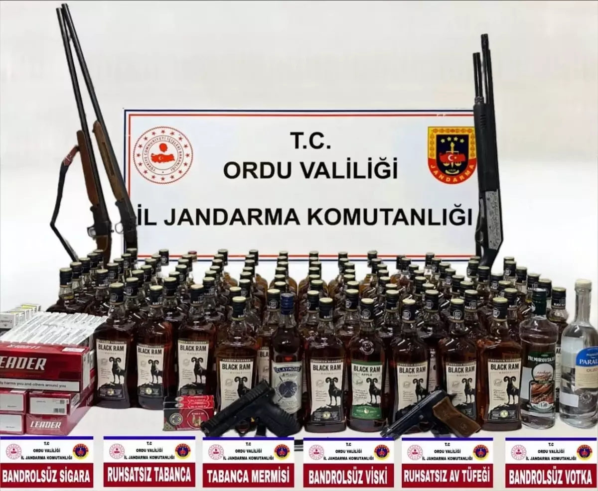 Ordu'da kaçak alkol operasyonunda 2 şüpheli tutuklandı